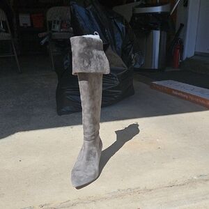 Lord & Taylor Gray Over the Knee Boots